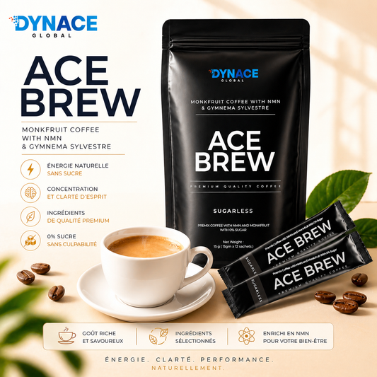 Dynace Ace Brew stick café premium — présentation format et texture