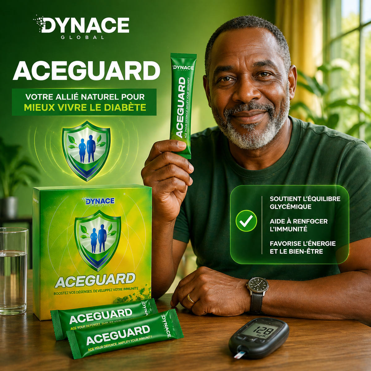 Dynace Aceguard sachet journalier — boisson immunité à diluer dans l'eau