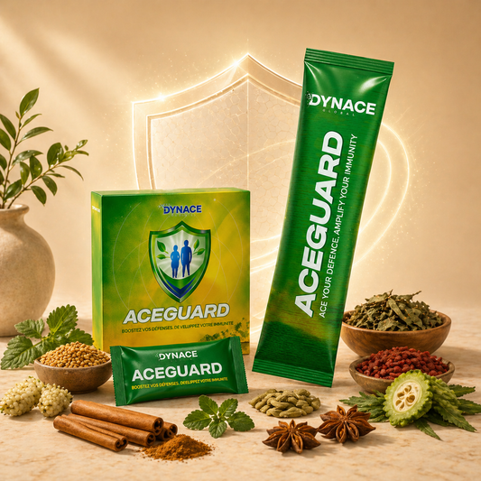 Dynace Aceguard immunité — packshot boîte 15 sachets défenses naturelles